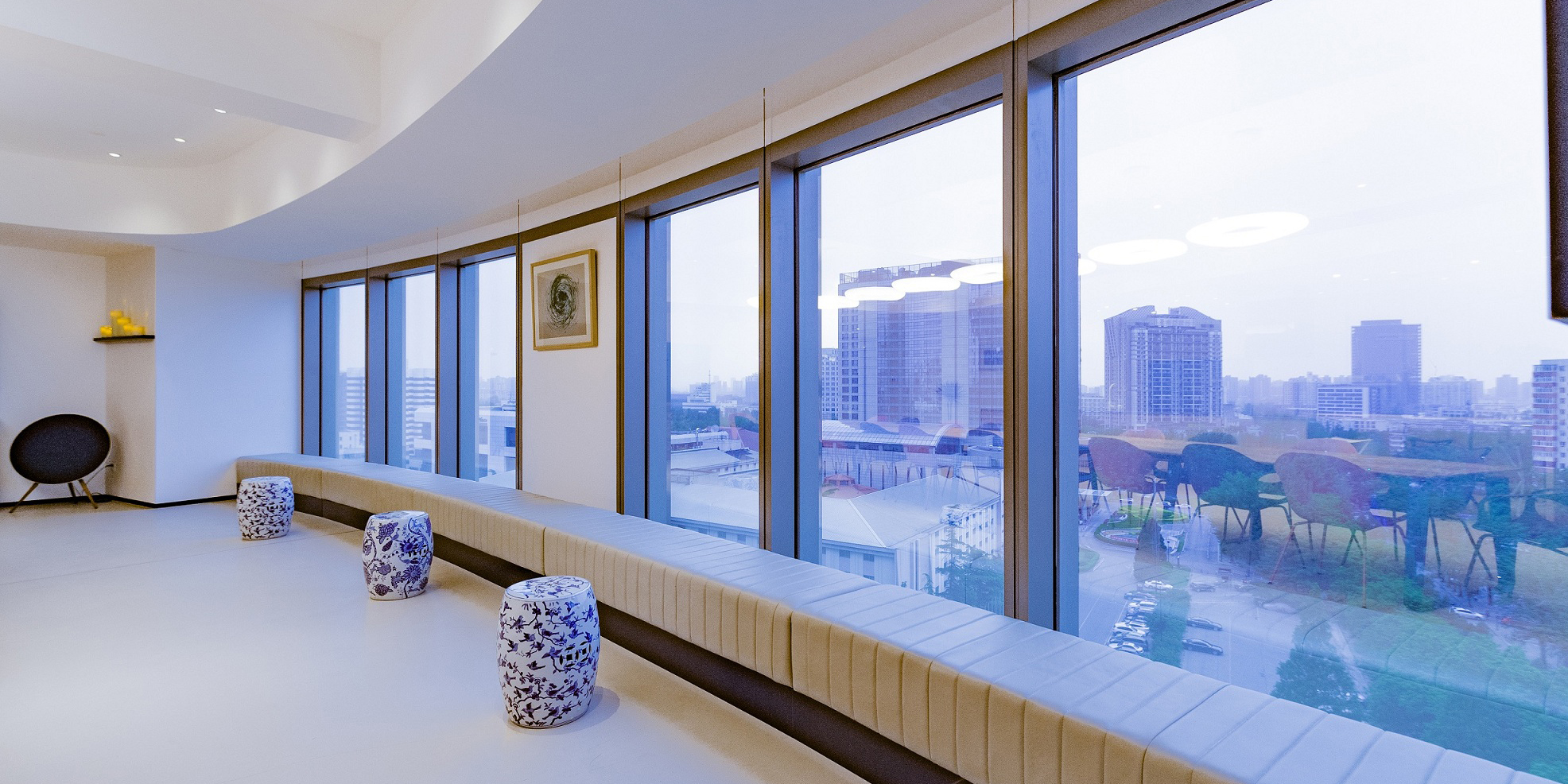 金尚设计师俱乐部 · 弧形落地窗休息区 JinShang Designer Club lounge